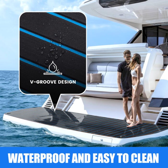 Double Layer Boat Deck Foam Faux Teak Decking Sheet - 图片 3