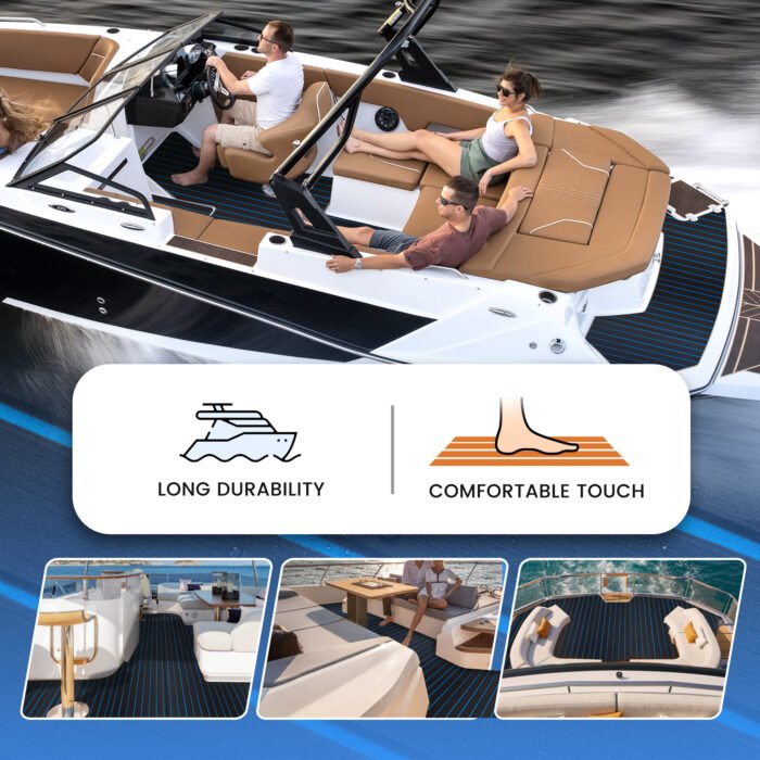 Double Layer Boat Deck Foam Faux Teak Decking Sheet - 图片 4