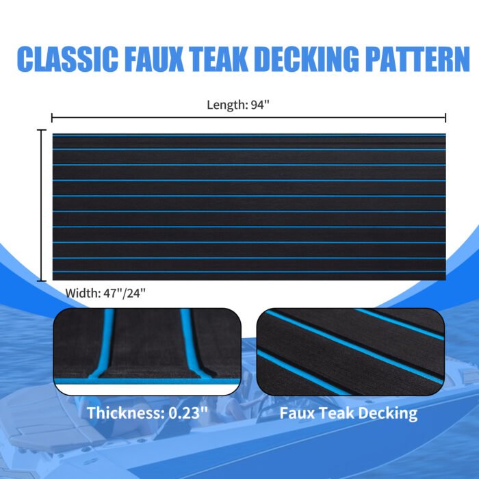 Double Layer Boat Deck Foam Faux Teak Decking Sheet - 图片 5