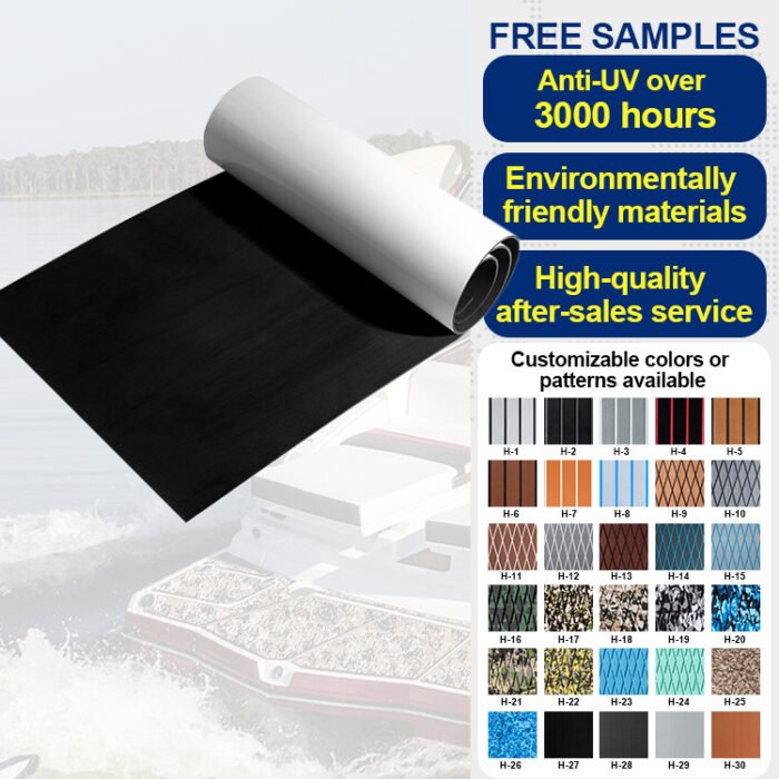 BossDeck EVA Marine Foam Faux Teak Boat Flooring