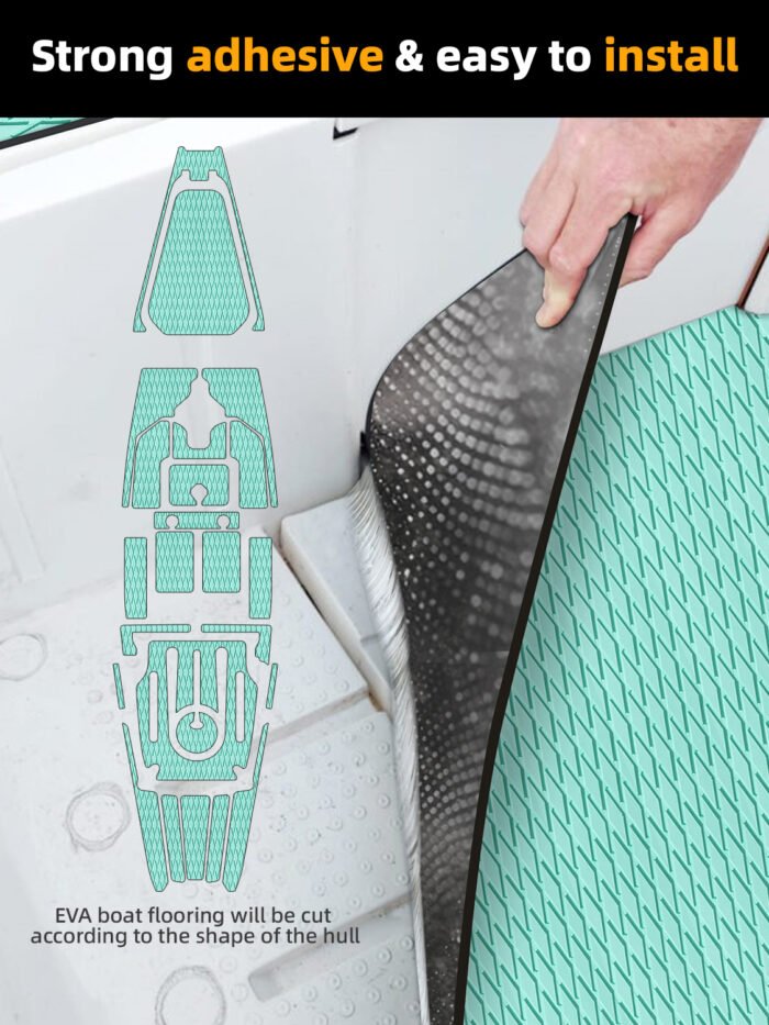BossDeck EVA Foam Teak 3M Adhesive Boat Flooring - 图片 7