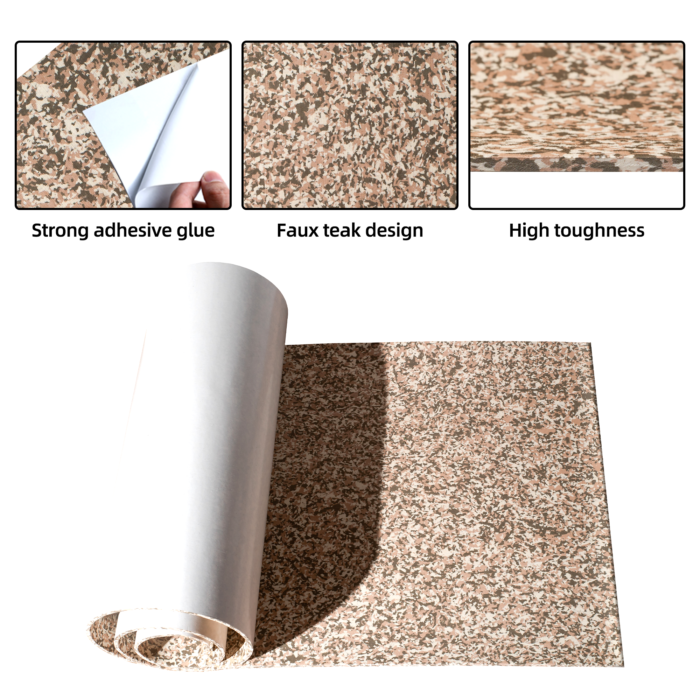 Waterproof Faux Teak Boat Carpet Marine Foam Decking - 图片 3