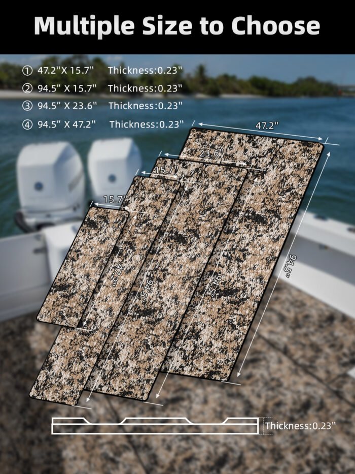 BossDeck Faux Teak Foam Marine Mat Boat Flooring - 图片 4