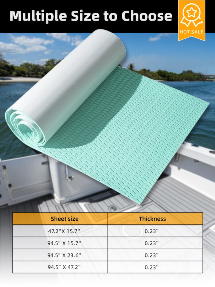 BossDeck EVA Foam Teak 3M Adhesive Boat Flooring - 图片 4