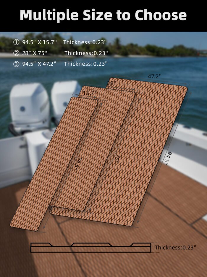 BossDeck Teak For Boat EVA Foam Marine Mat - 图片 4