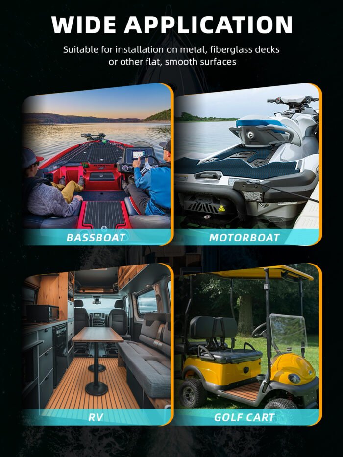 BossDeck None Skid EVA Foam Carpet For Boats - 图片 3