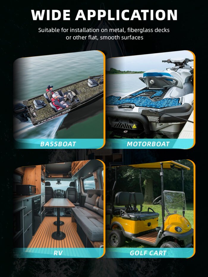 BossDeck Sea Deck Teak Foam Boat Flooring - 图片 3